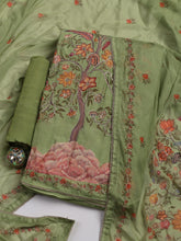 Gota Work Muslin Unstitched Suit Piece With Dupatta